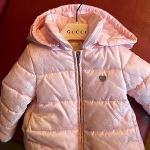 Pink Jacket Gucci Bubble Coat Puffer Jacket Baby Girl Gucci Coat